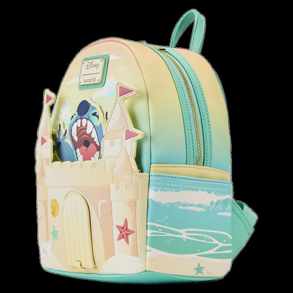 Loungefly Disney Stitch Sandcastle Beach Surprise Mini Backpack